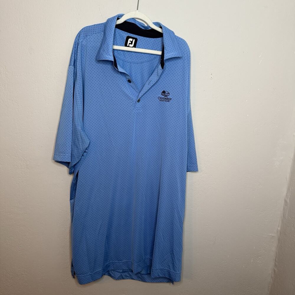 FootJoy Men's‎ Polo Golf Shirt Blue Size 2XL Oyster Reef Golf Club Logo